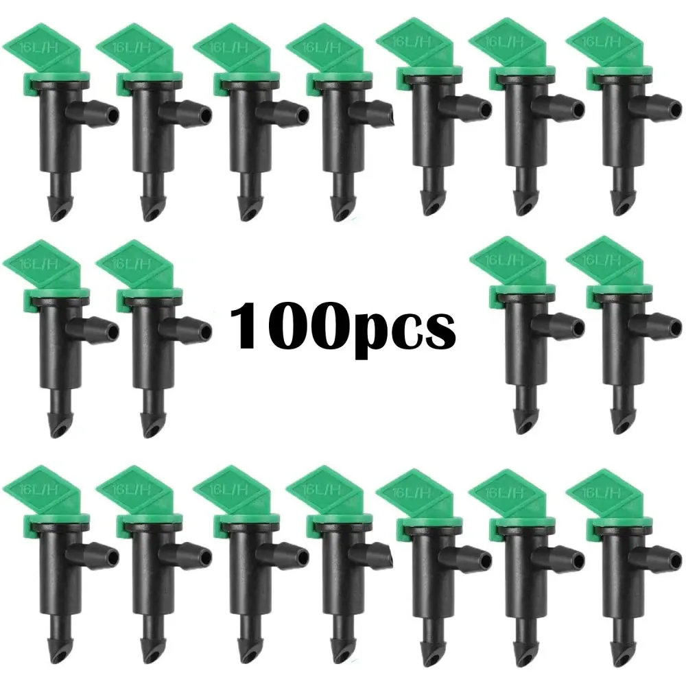 100x Irrigation Drip Emitter 16L/H Flag Drip Drippers Garden Watering Irrigation Micro Drip Emitter For Agricultural Greenhouse