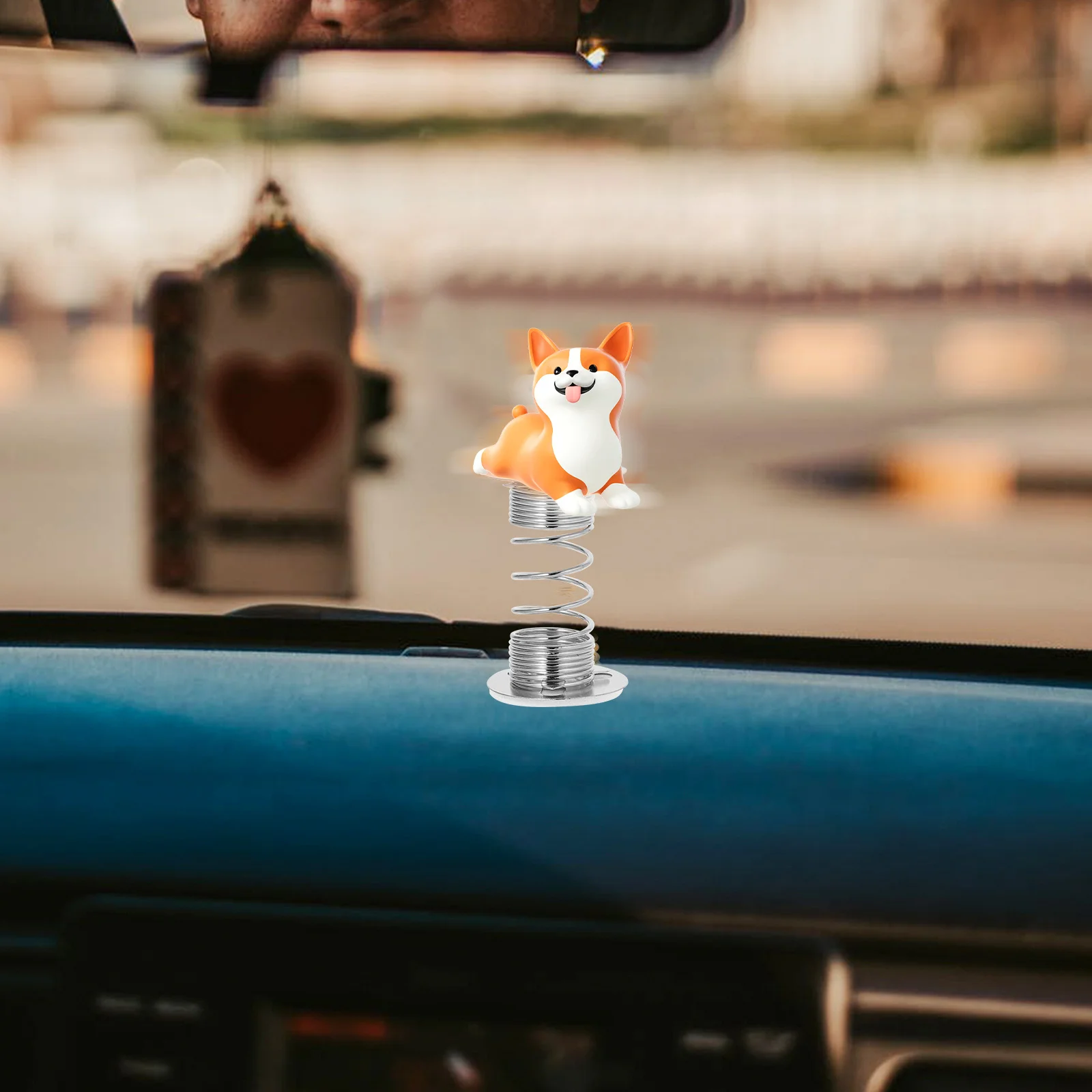 12 قطعة قاعدة الربيع لاصق المعادن التوسع انكماش سوينغ رئيس قطة الحظ الطين زخرفة ل لوحة سيارة الحرفية اكسسوارات #1