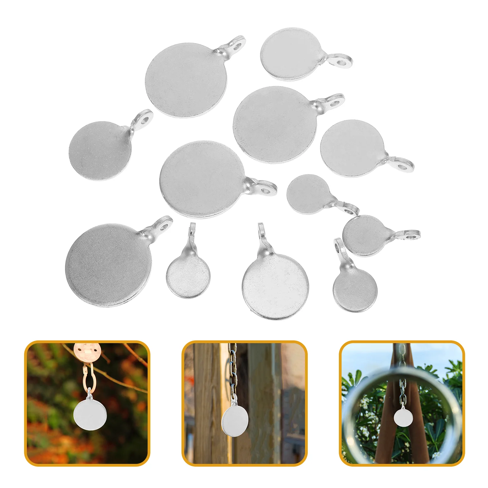 

12 Pcs Stainless Steel Target Compact Train Sturdy Game Training Hanging Tool Small Archery Manganese Targets Metal Practice