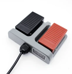 1PCS Foot Switch MDFS-65 Double Foot Pedal Switch Self-Reset With Wire 3A/220VAC