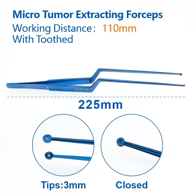 Micro Tumor Extracting Forceps With Toothed Ring tips Titanium Tumor Grasping Forceps Neurosurgery Surgery Instruments