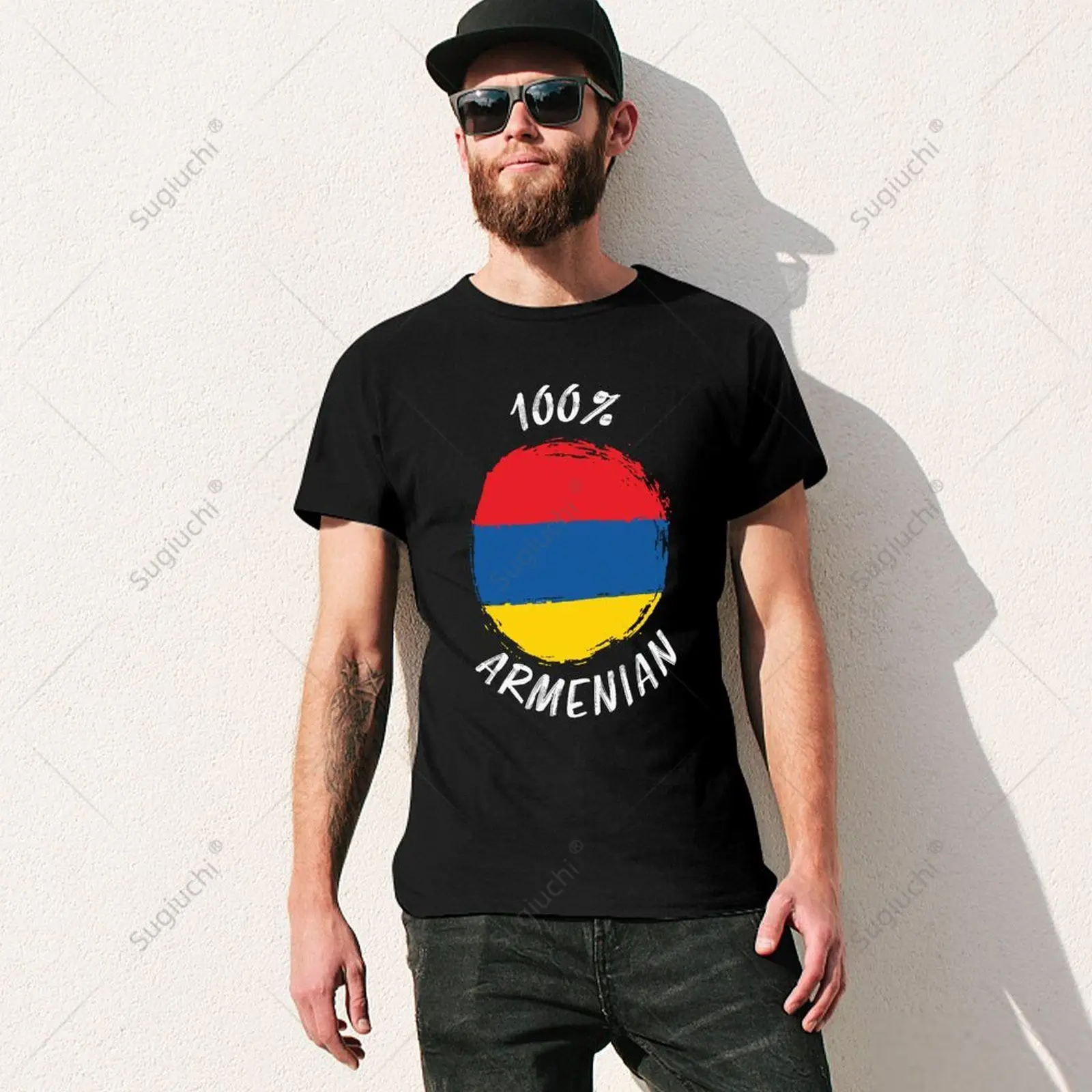 Unisex Men 100% Armenian Proud Armenian Flag Armenia Tshirt Tees T Shirts Women Boys 100% Cotton T-Shirt