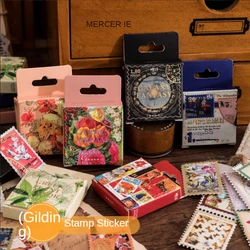 45pcs Flower Butterfly Galaxy Decorative Stickers Scrapbooking Vintage Bill Stamps Stick Label Diary Stationery Album Journal