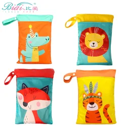 BIAI 25*35cm bolsa de almacenamiento húmeda bolsa de pañales lavable bolsa de playa impermeable doble bolsillo con cremalleras bolsa de almacenamiento de maquillaje de viaje