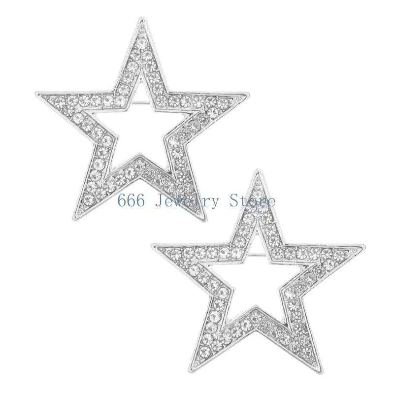 F2TD 2 Piece Star Brooch For Safe  Attachment During Daily Activities And Festivals