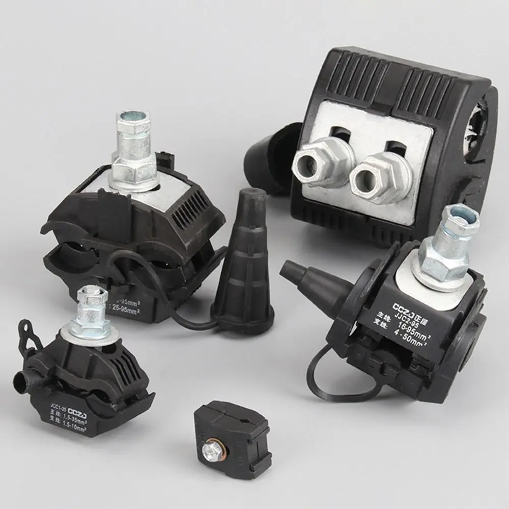 New 63A/75A Insulation Piercing Connector No-Peeling Insulation Piercing Connector Clamp Unbreakable thread T Shape Cable Clips
