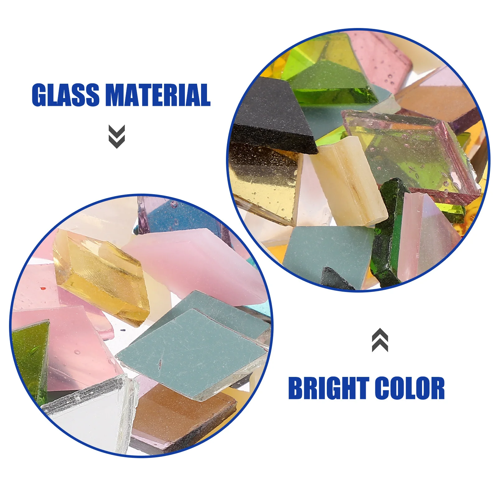 

Colorful Glass Mosaic Tiles Handmade Durable Lightweight Decorative Pieces for DIY Craft Projects Photo Frames Pots Lamps