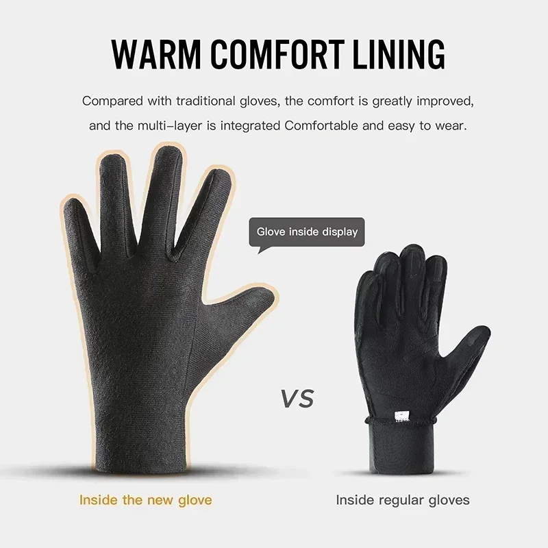 Electric Heated Gloves Touchscreen Heating Thermal Gloves  Winter Moto Heated Gloves Outdoor Warm Waterproof Windproof Gloves