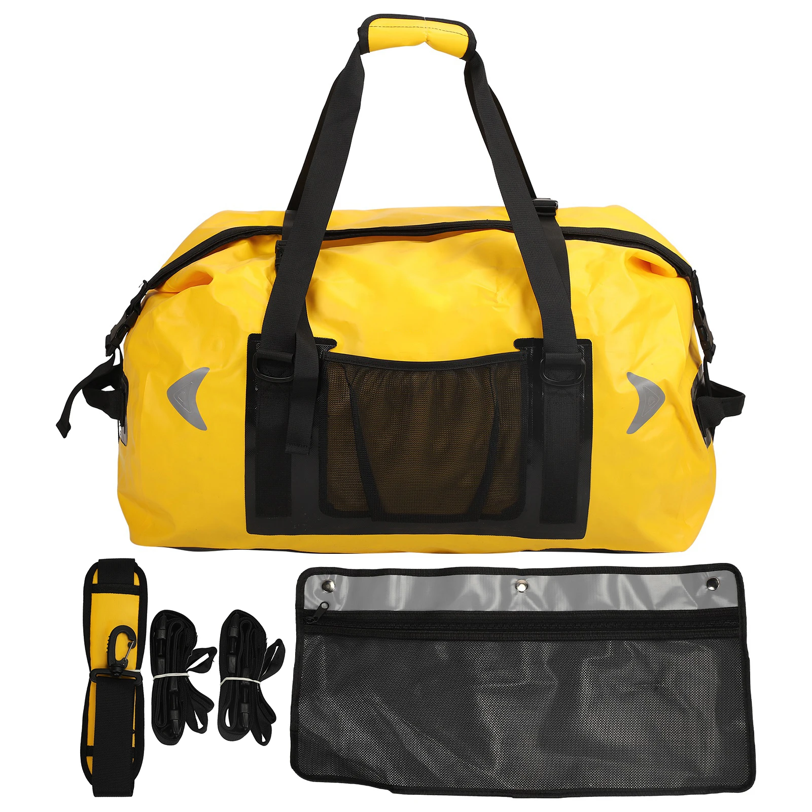 Waterproof Motorcycle Seat Bag 65L Waterproof Mesh Cloth Motorcycle Rear Seat Bag Large Capacity Cycling Accessory