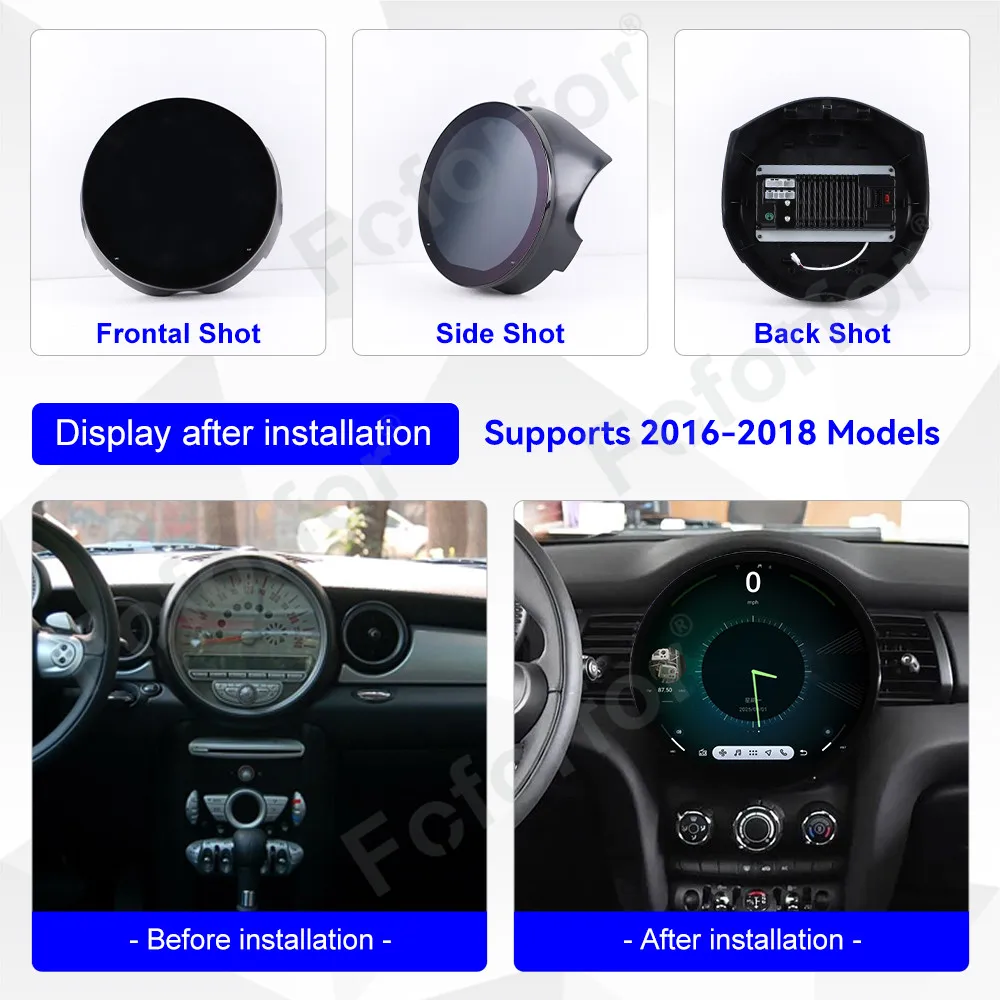 Android 14,0 8 + 256G pantalla de coche para Mini F54 F55 F56 F57 F60 2016-2018 navegación GPS reproductor Multimedia 11,7 "autoradio estéreo