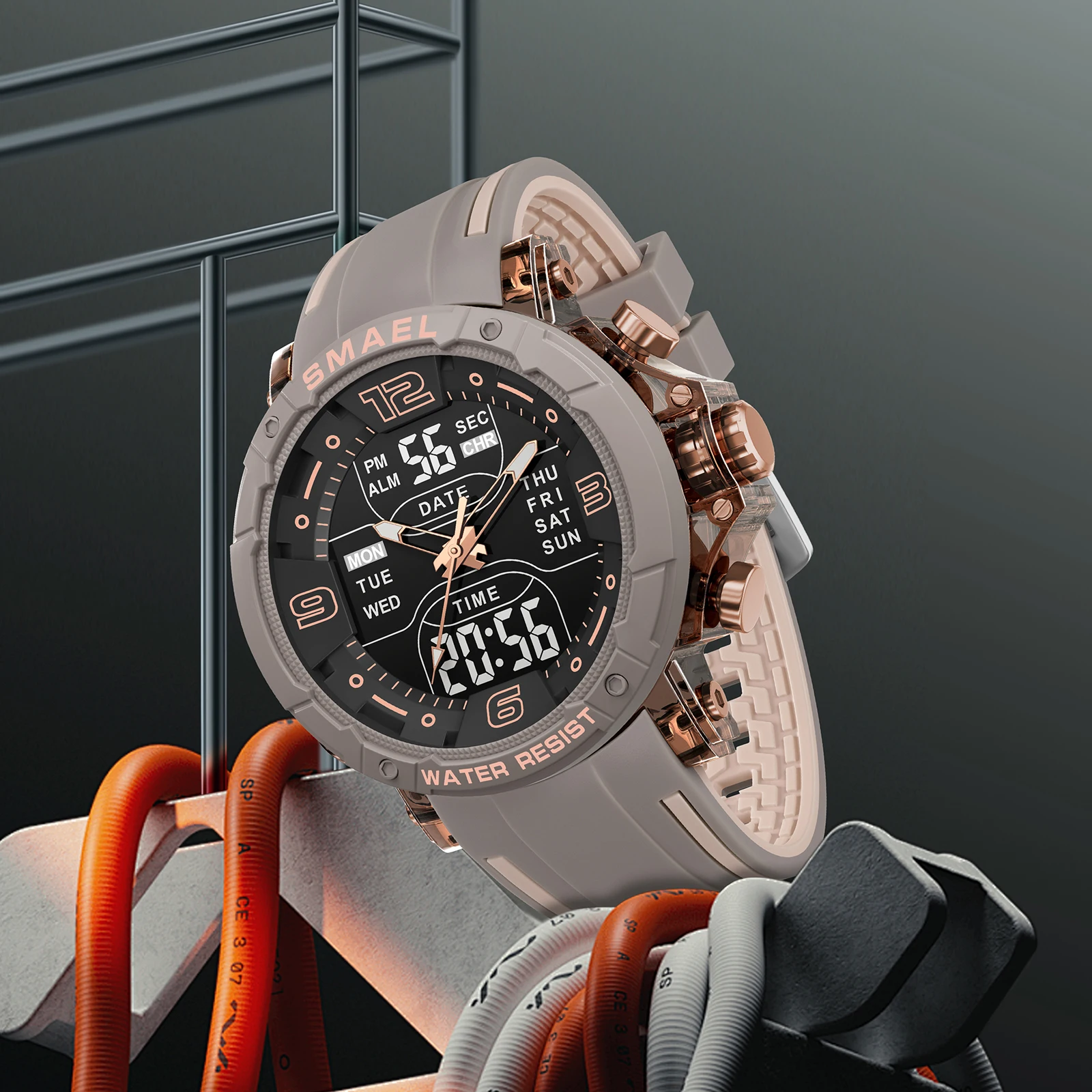 SMAEL Brand 8140 Waterproof Dropshipping Watch Alarm Clock night light Young Fashion business Quartz Sport Wristwatches