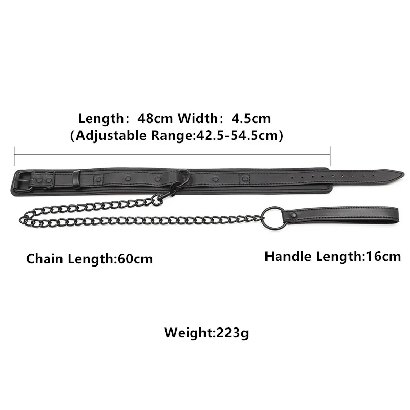가죽 초커 목걸이와 리쉬 페티시 슬레이브 BDSM 본디지 넥 커프스 목걸이 에로틱 코스프레 액세서리 여성용 섹스토이