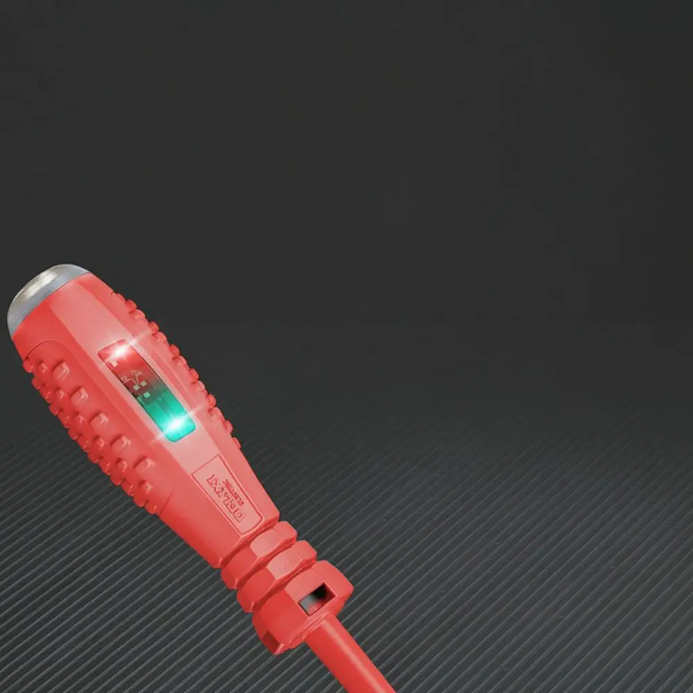 For For Delixi Electric Voltage Test Pen Light Up Electrical Circuit Detector Phillips Slotted Tip Screwdriver Tool