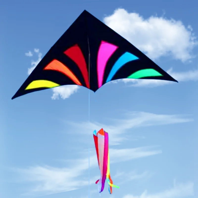 free shipping rainbow delta kites for adults reel windsocks kite flying ultra large kite professional kite inflatable toys big