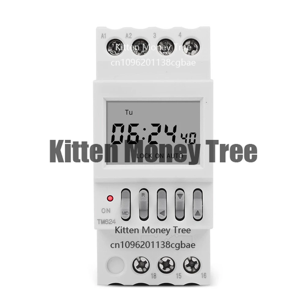 

Таймер-выключатель TM624 с управлением по времени, 40 групп, для звонков, монтаж на DIN-рейку, 220В