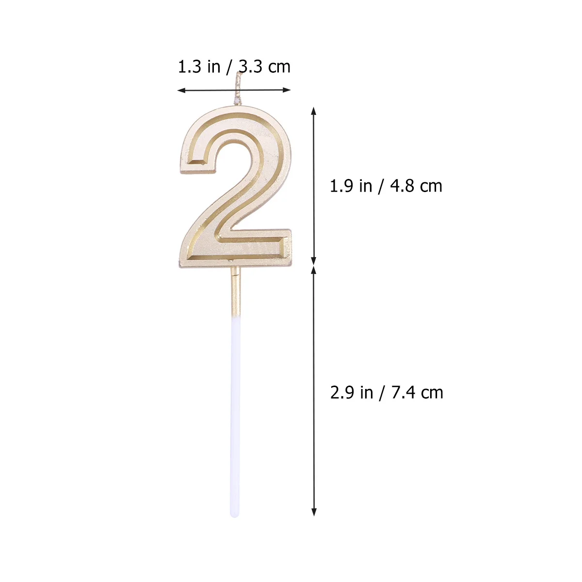 

Glowing Gold Number Candles 0-9 for Birthday Cakes Weddings Reunions and Theme Parties Perfect Addition Number 2