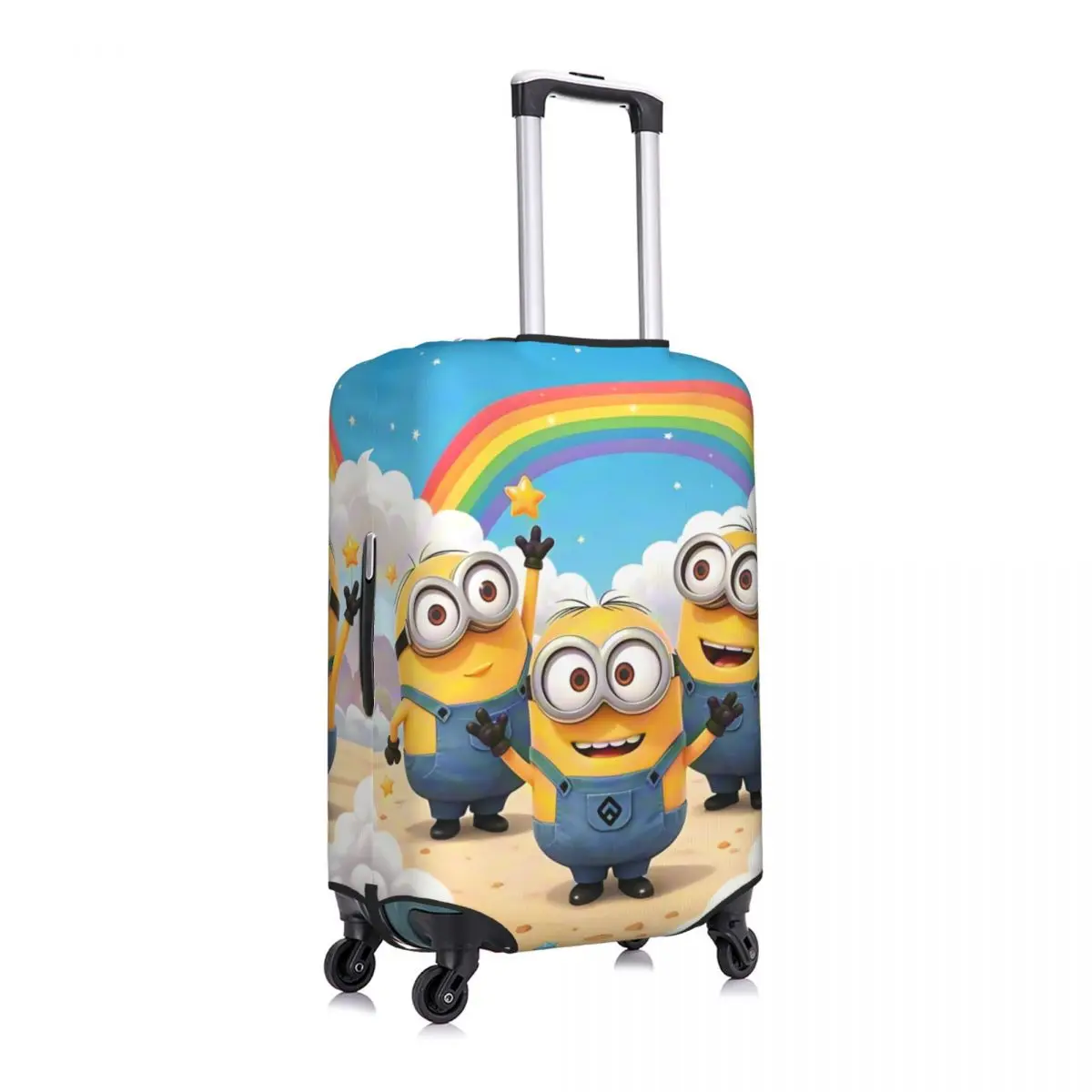 مخصص M-Minions غطاء الأمتعة حامي مضحك لطيف الكرتون فيلم Kawaii دمية حقيبة سفر الغطاء الواقي لمدة 18-32 بوصة