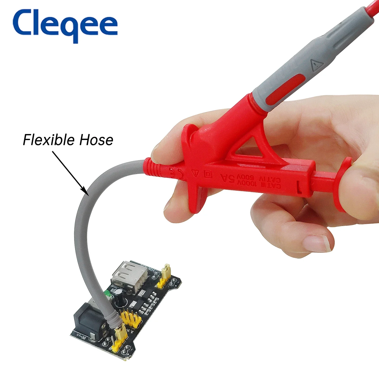 Cleqee P30042 Quick Test Hook Clip Professional Insulated High Voltage Flexible Testing Probe 4mm Banana Socket 1000V