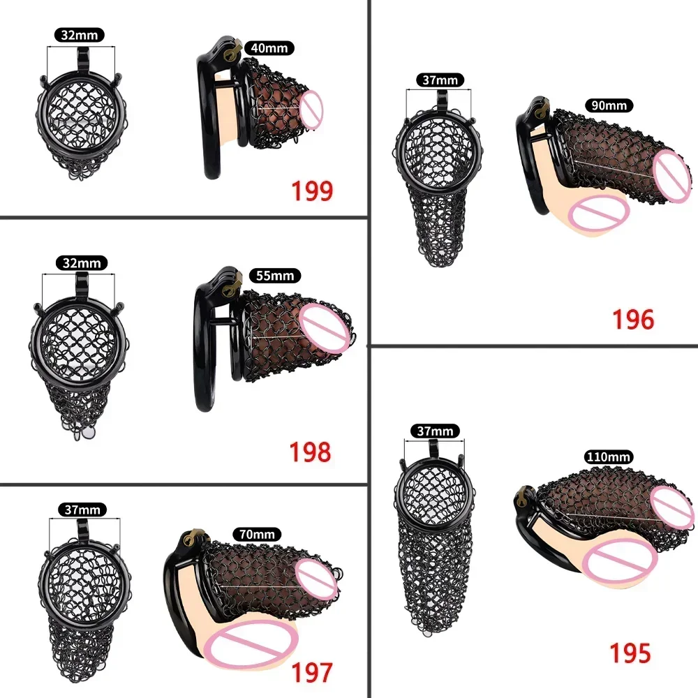 Mesh Chastity Cage Anti Removal정조대BDSM Male Chastity Device Mens Underpant Erection Denial Cock Lock for the Penis Sex Toys Shop