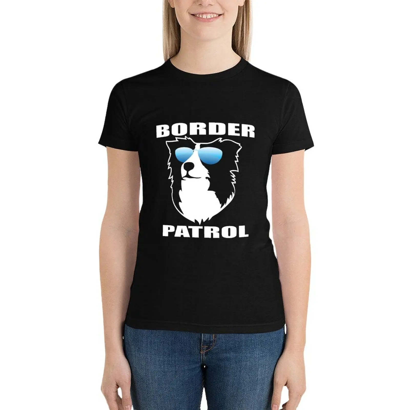 Border Patrol | Border Collie | NickerStickers? on Redbubble T-Shirt vintage clothes cute clothes cotton t shirts Women