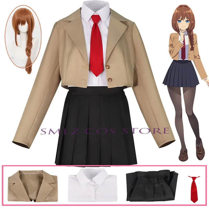 Disfraz de Rikka Inohana, disfraz de Anime Midnight Heart Tune, uniforme japonés JK, conjunto de pelucas, conjunto de ropa para fiesta para mujer