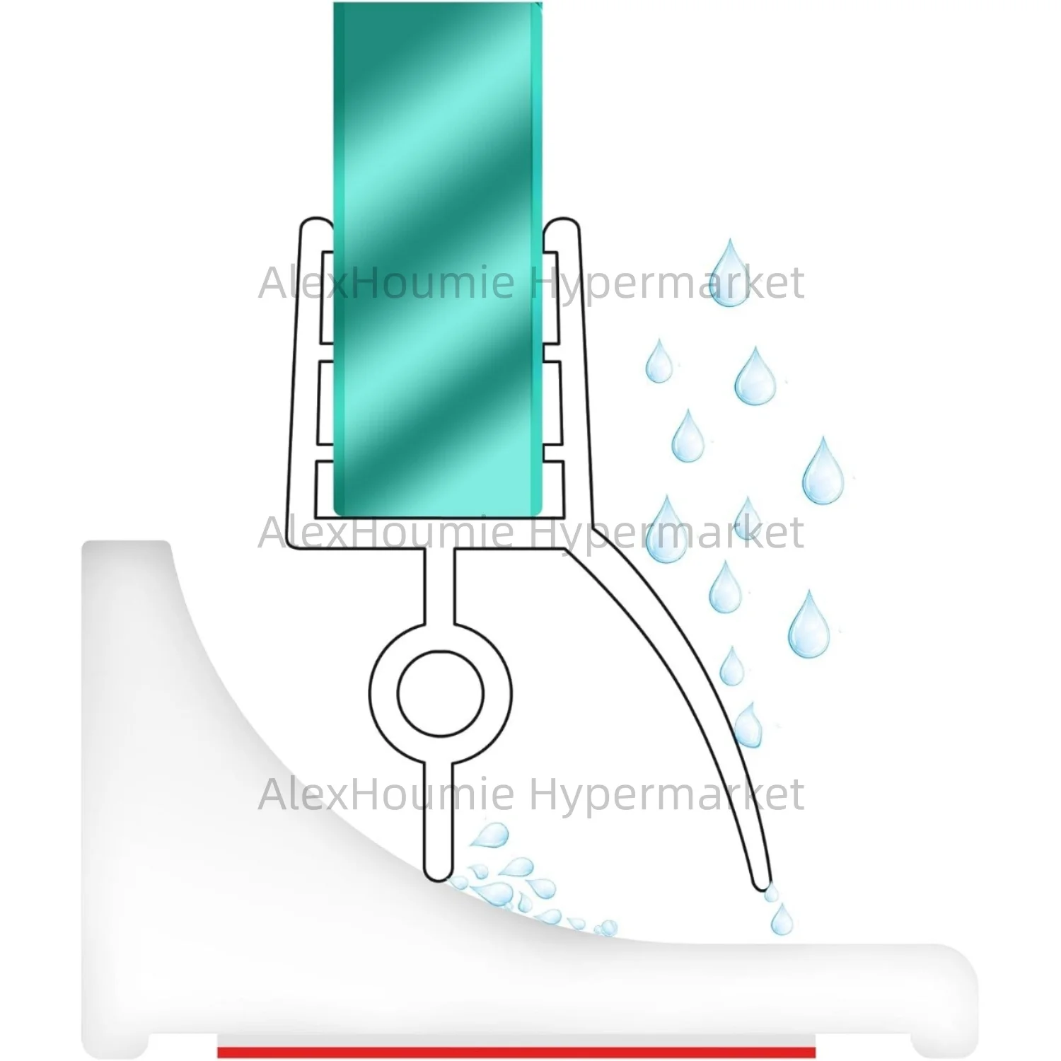 Shower Threshold Water Dam Barrier Collapsible Self-Adhesive Water Blocker Stopper for Floor Bathroom Kitchen Bathtub Sink
