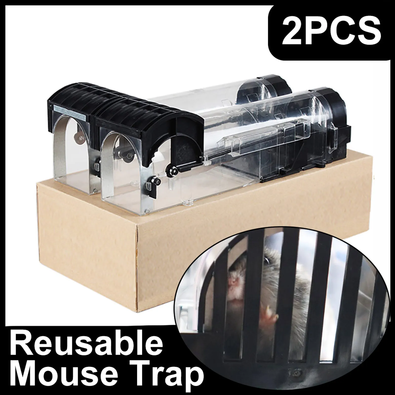 

Effective Mouse Trap Smart Reusable Plastic Live Humane Rat Mice Catcher Cage For Home Garden Restaurant Pest Control Reject
