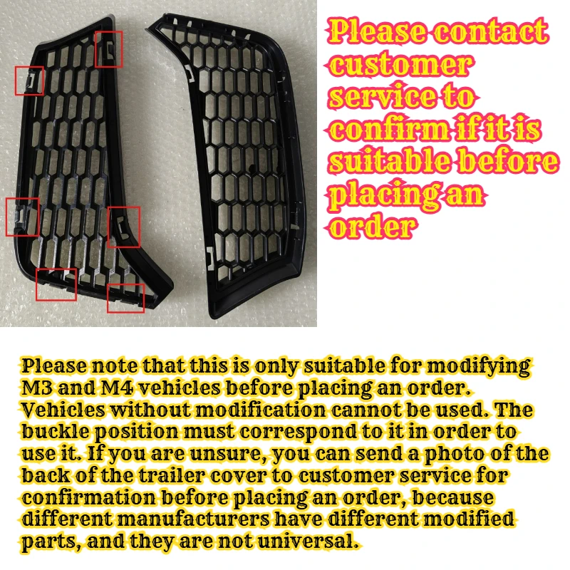 Modified M3 M4 ， Suitable for 3 Series 4 Series F30 F35 F32 F36 Front Surrounding Fog Light Frame Lower Grille
