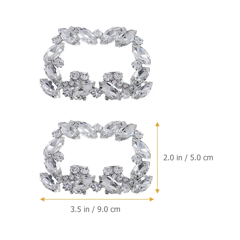 

Detachable Crystal Shoe Buckles Bridal Decor Accessories Shiny Rhinestone Clips for Shoes S Pumps Glass nament Elegant Style