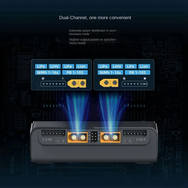 

Toolkitrc M6D 500W 15A DC Dual-Channel Smart Charger Discharger Battery For 1-6S Lipo Lion Lihv Nimh Pb Battery Servo Tester