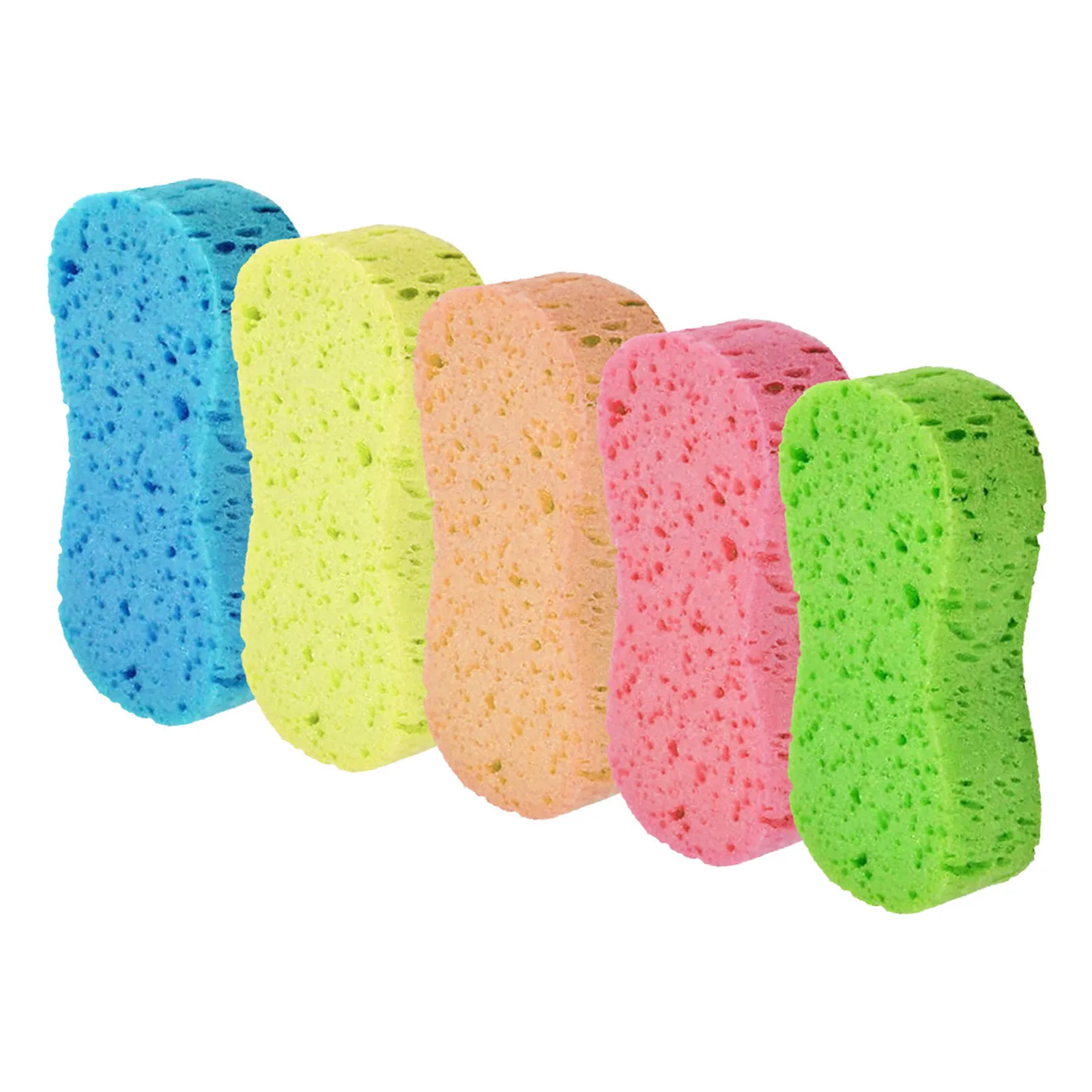 

5Pcs Car Wash Sponges Bone Design Porous High Density Durable Auto Cleaning Pad Car Wash Tire Sponge Porous Sponge