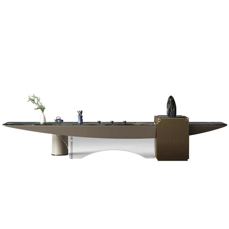 Natural luxury stone tea table, simple and modern large household living room high-end, acrylic