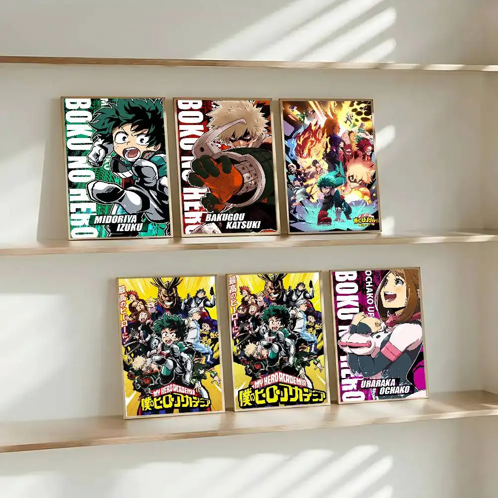 أنيمي Midoriya Izuku بطلي الأكاديمية ملصق رائع جودة عالية طباعة مقاوم للماء جدار الفن ملصق لشريط غرفة المعيشة ديكور هدية