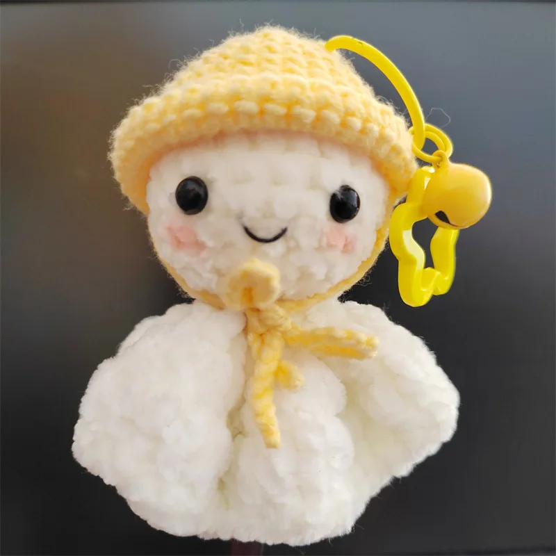 New Cute Sunny Day Doll DIY Handmade Knitted Plush Keychain Pendant Cartoon Doll Backpack Decoration Pendant Birthday Gifts