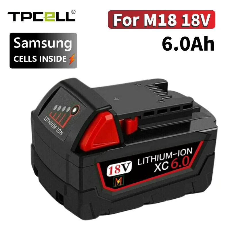 

6000mAH/9000mAH For Milwaukee M18 18V Replacement For Milwaukee M18B5 XC Li-ion battery 48-11-1815 48-11-1850 2604-22 2604-20