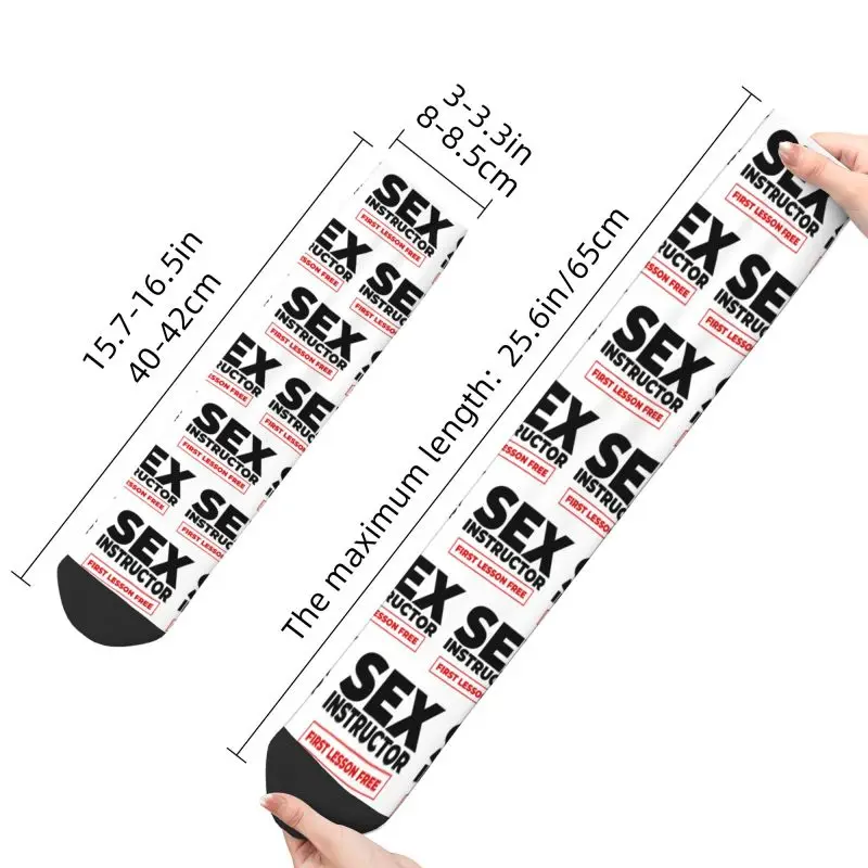 Sex Instructor Herren Crew Socken Unisex lustige 3D-Druck Kleid Socken