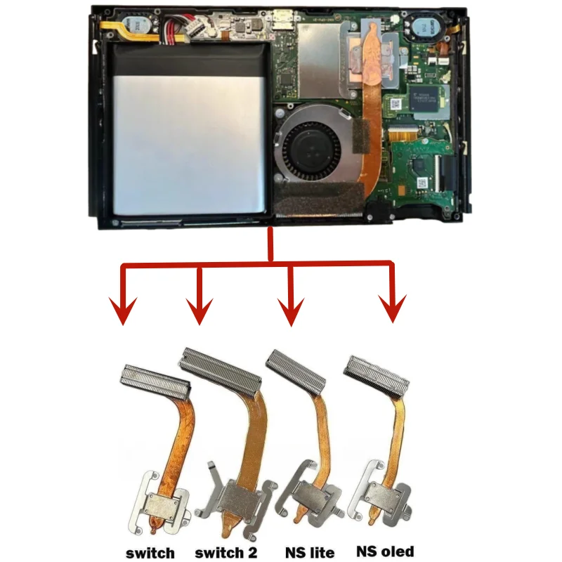 Original Cooling Heat Sink For NS Switch /Switch2 Heat Dissipation Copper Tube Repair Parts For Switch Lite/Switch OLED