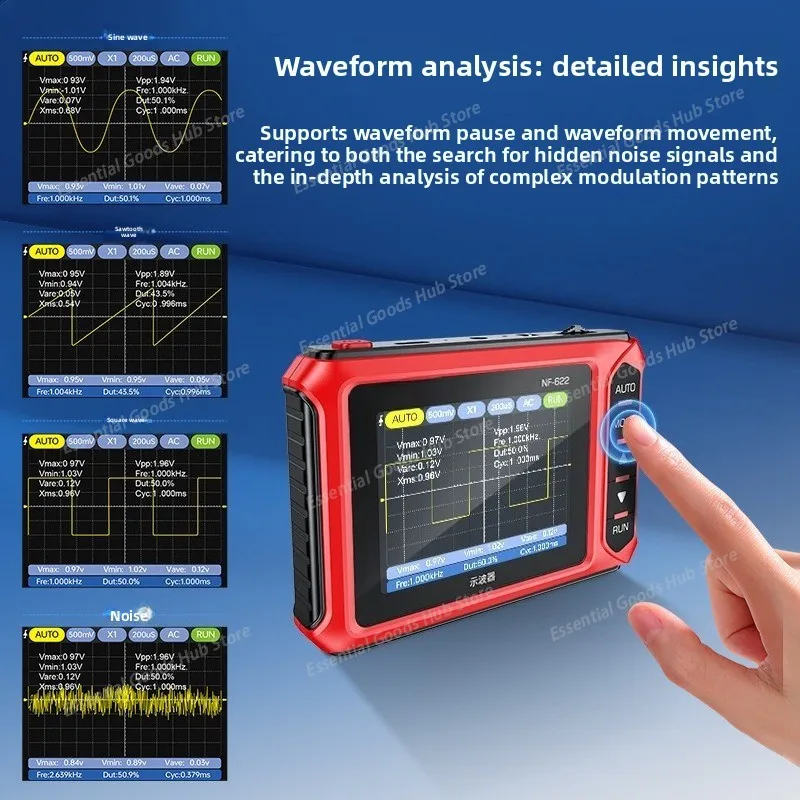 For  NF-622 Handheld Digital Oscilloscope Is A Mini, Compact and Portable Instrument with Long Battery Life and Multiple Uses