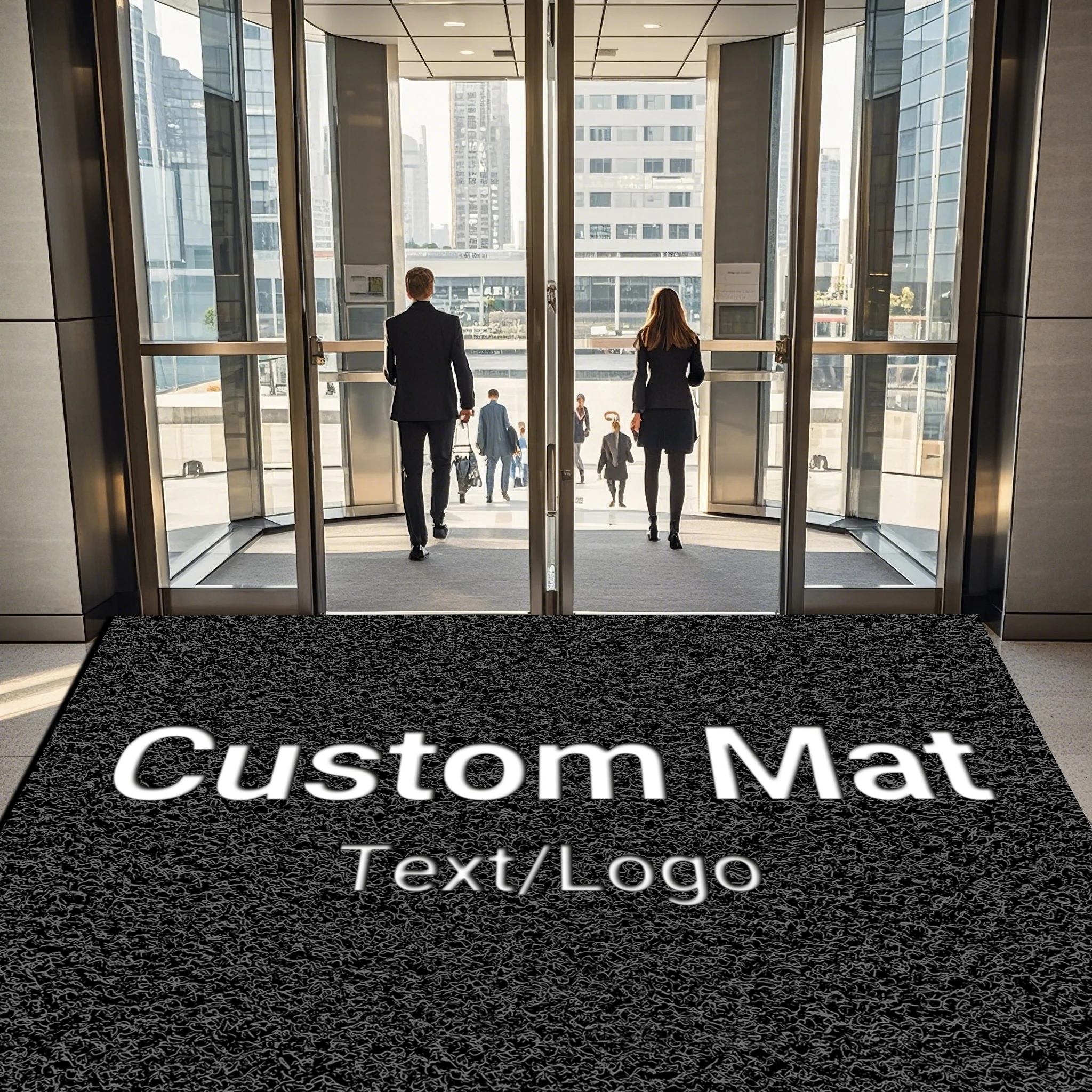 Personalized Carpet Outdoor Office Entrance Logo Custom Floor Mat Shopping Mall Entrance Doormat Bar Hotel Welcome Foot Mat