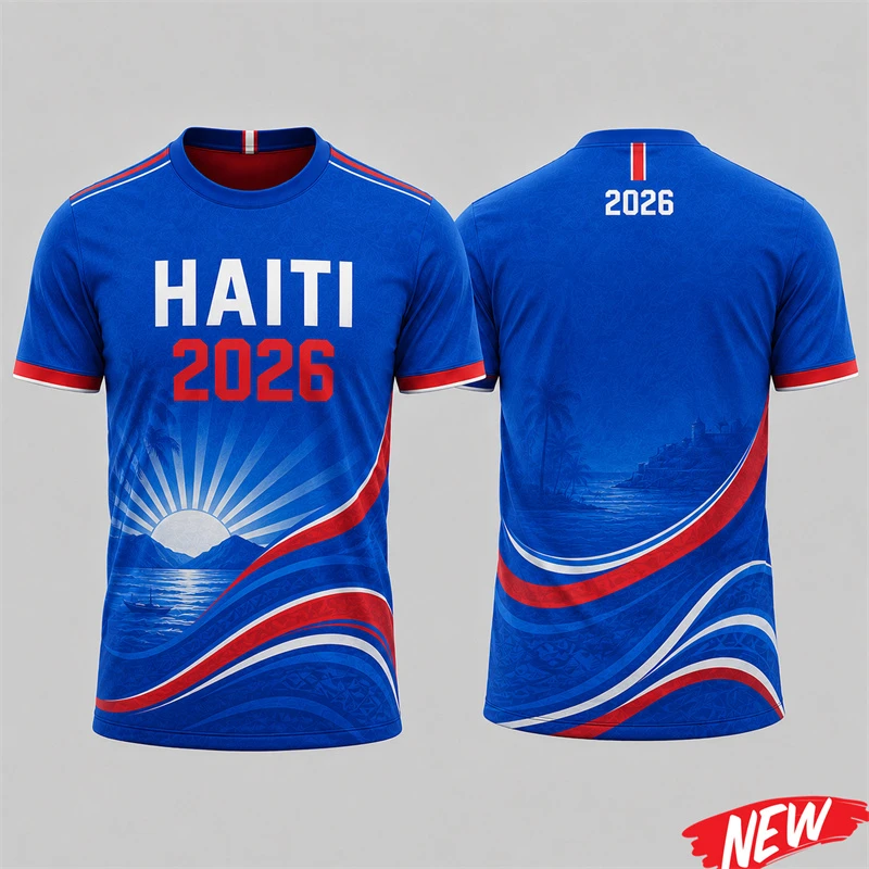 Haiti National Scenery Floral Graphic T Shirt Men 2026 Short Sleeve Jersey 3d Print Tropical Palm Vintage Pattern Tops Unisex
