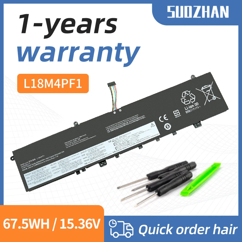 SUOZHAN  L18M4PF1 L18D4PF1 Laptop Battery For Lenovo Yoga 9-15IMH5 C940-15IRH C940-15IRH IdeaPad S740-15IRH Series 5B10T83738