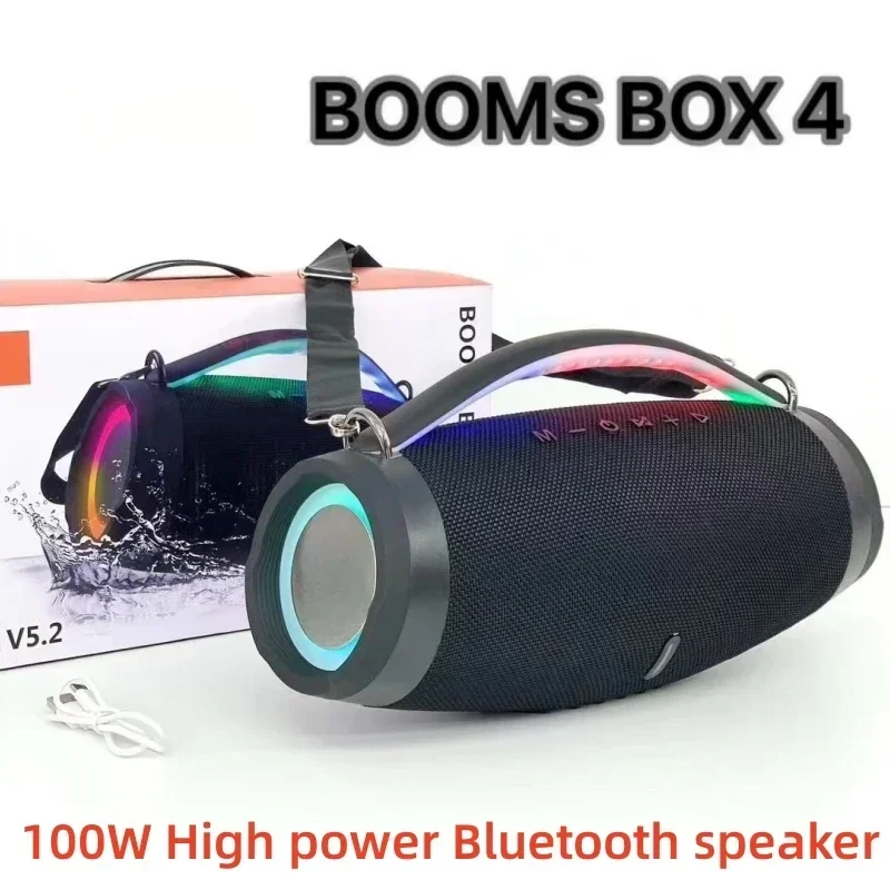 

100W High Power Bluetooth Portable Bluetooth Colorful Sound Box RGB Speakers Light Wataerproof Audio Speaker 360 Stereo Surround