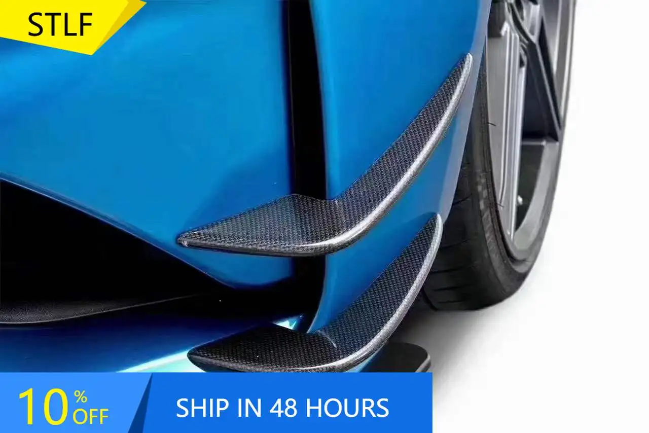 

STLFDry Carbon Fiber AC Style Front Side Fender Trims Canards for BMWs 2014-2019 M2 F87 M2C F87 Front Side Fender Trims Canards