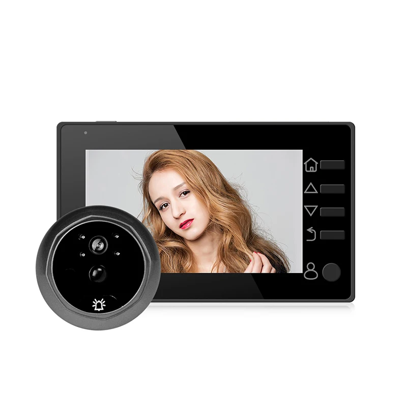 Danmini Doorbell Camera Cat eye Camera 720P Camera 3.5 Inch Wireless Radar Peepholes Camera PIR Motion Detection Night Vision
