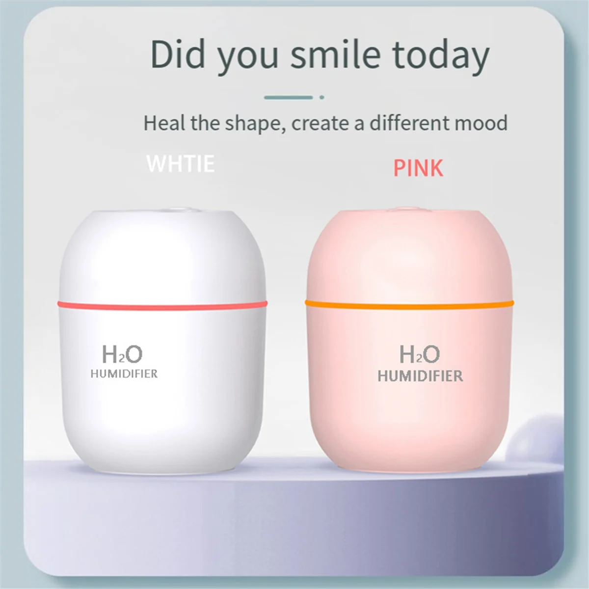 

A35T-Увлажнитель для спальни, мини-увлажнитель для домашнего стола, многорежимный портативный увлажнитель, белый