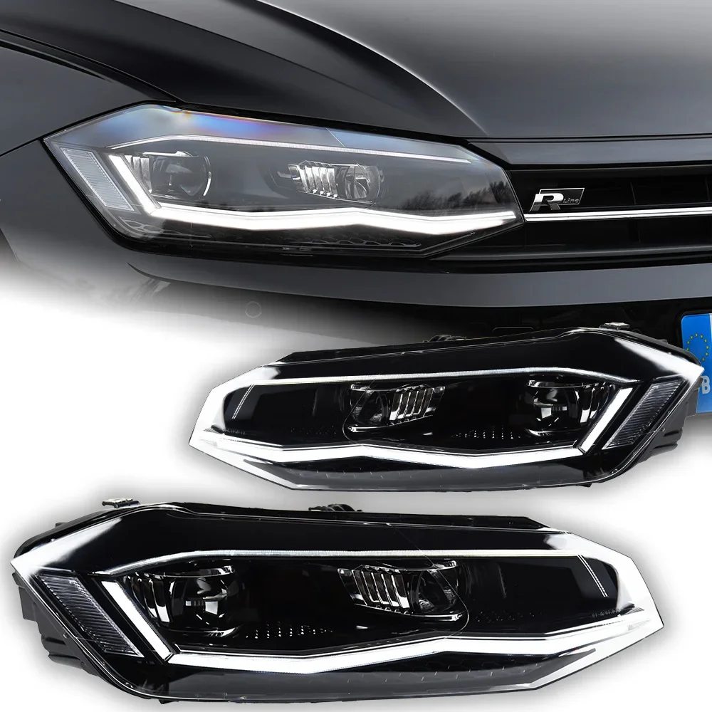 

Car Lights for Polo Headlight Projector Lens 2018 Vento Virtus Dynamic Signal Head Lamp LED Headlights Drl Automotive Accessory