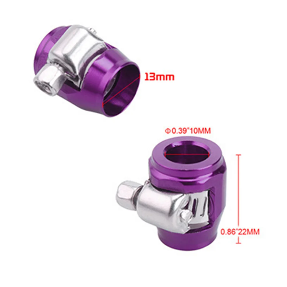 1개 오일 피니셔 클램프 AN4 피팅 연료 파이프 클립 오일 워터 튜브 메쉬 호스 오토바이 개조 액세서리