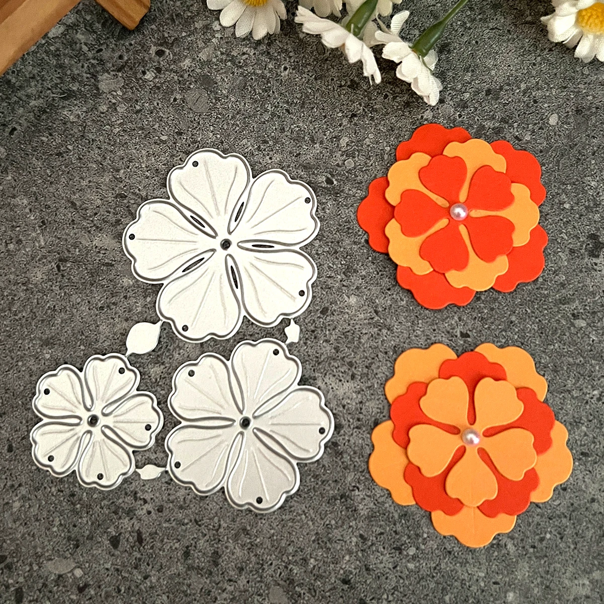 3D Flowers Metal Cutting Dies Mold Knife Scrapbooking Stencil DIY Embossing Craft Card Making