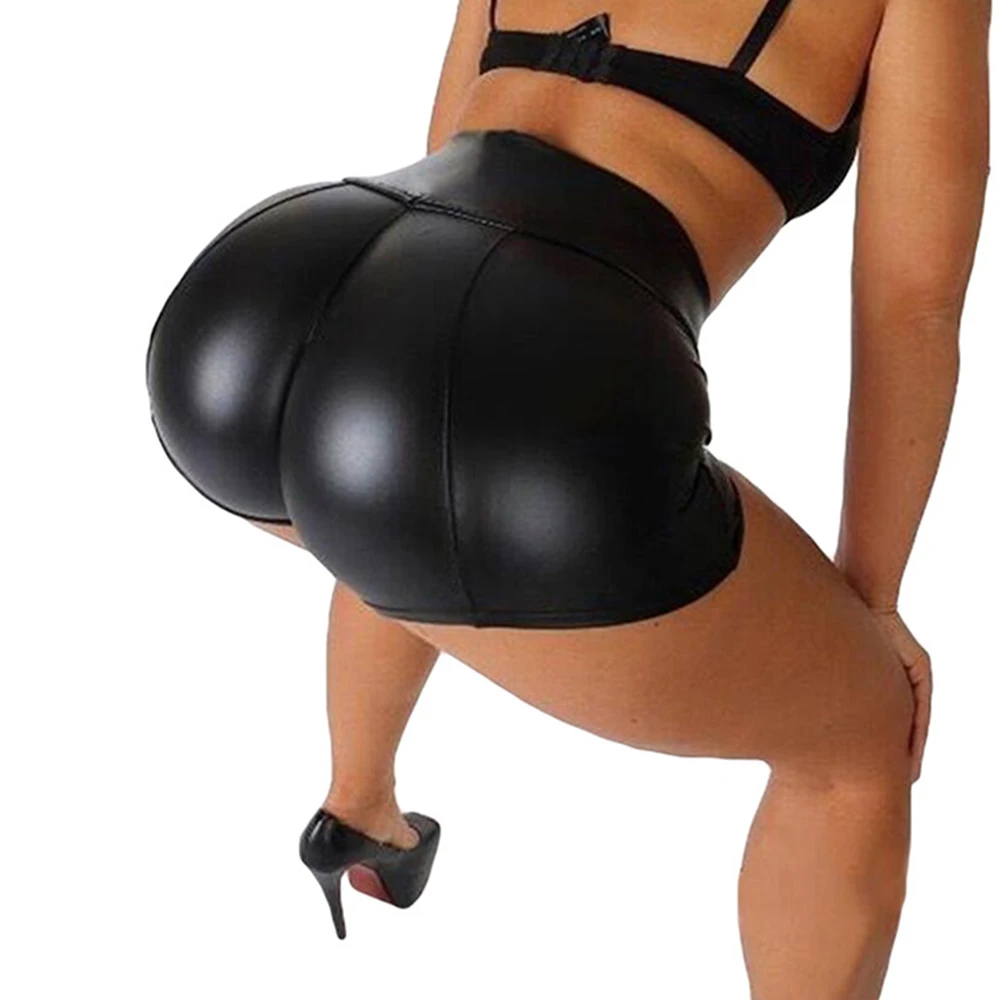 

Клубная одежда, шорты, шорты для ночного клуба, женские шорты, женские черные шорты из искусственной кожи, спортивные штаны, сексуальная женщина