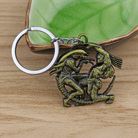 ancient keychain Alien V Predator Covenant Keychains Alien Xenomorph Queen Prometheus Keyring Key Chain Ring Vintage Movie Jewel